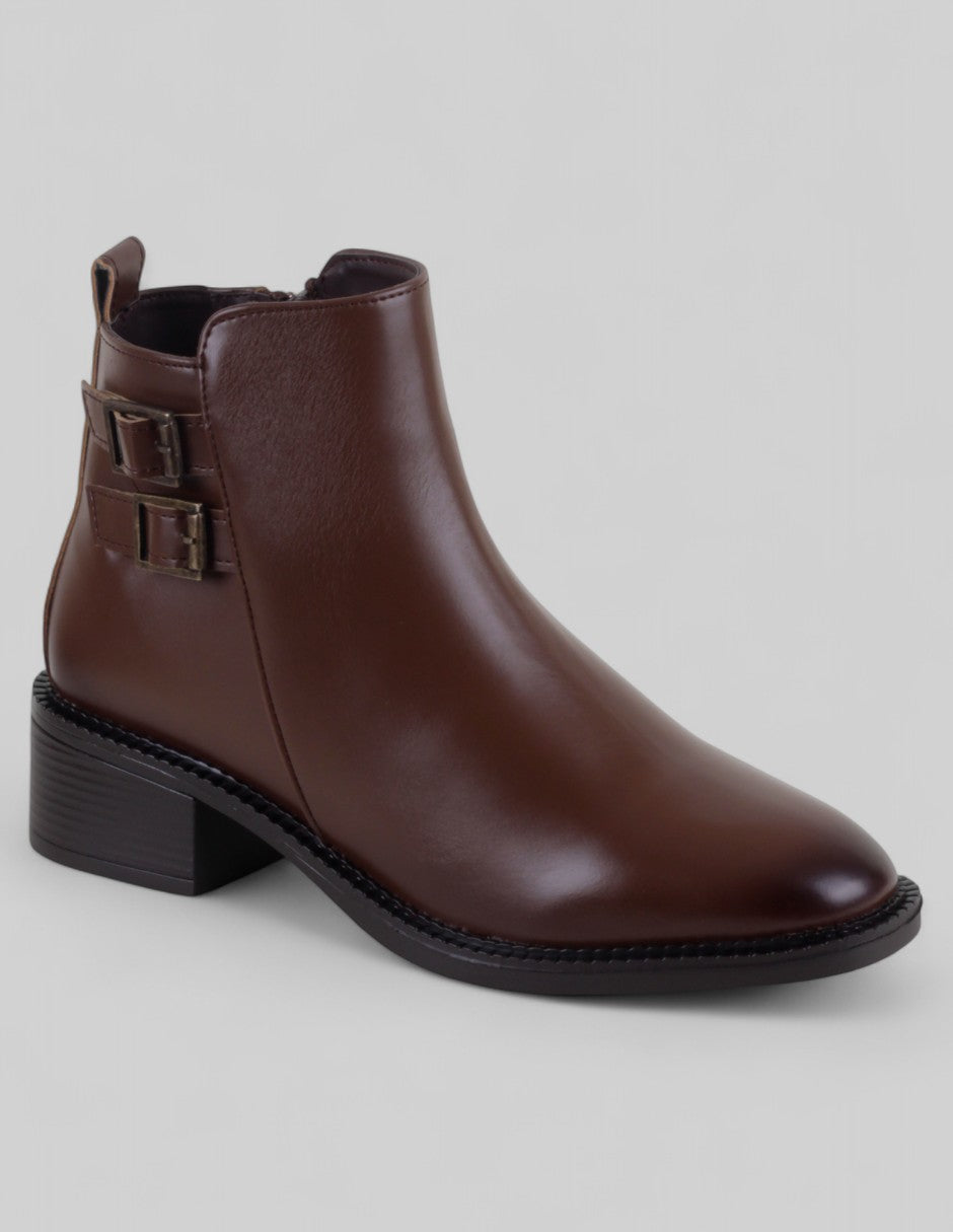 Botas casuales Exterior Piel vegana Color Café Para Mujer De RBCOLLECTION