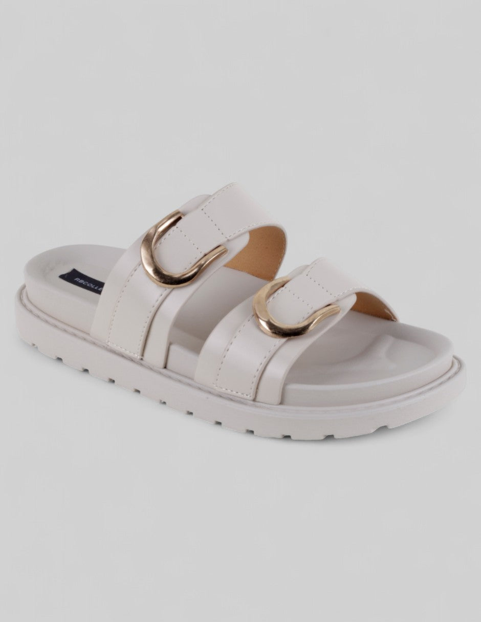 Sandalias de piso Ave en Piel vegana – Beige