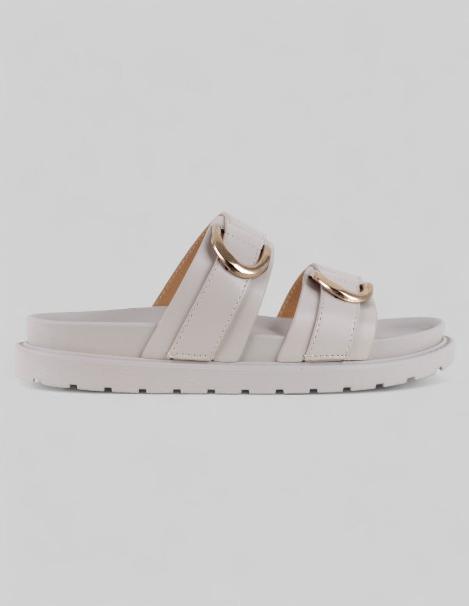 Sandalias de piso Ave en Piel vegana – Beige