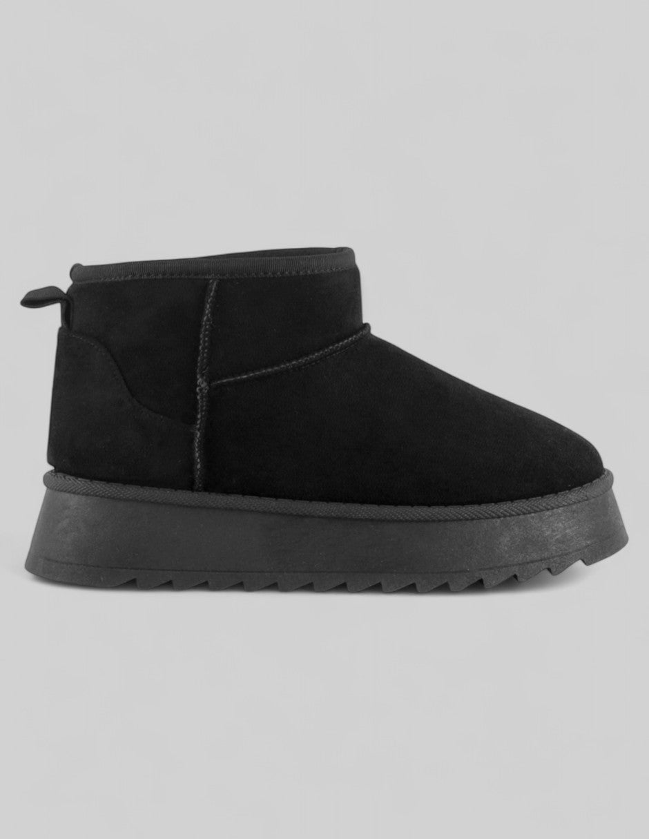 Botas casuales Cozy en Gamuza – Negro
