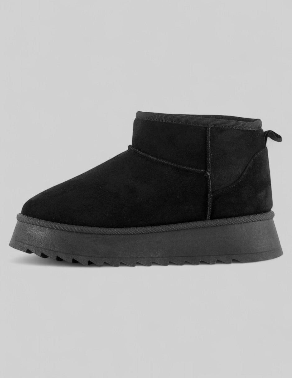 Botas casuales Cozy en Gamuza – Negro