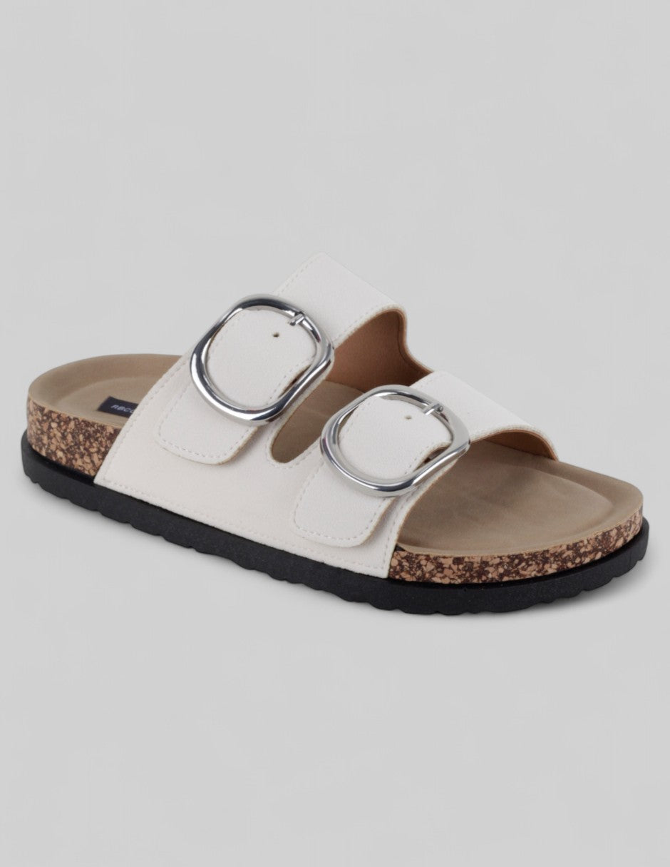 Sandalias de piso Birt en Gamuza sintética – Beige