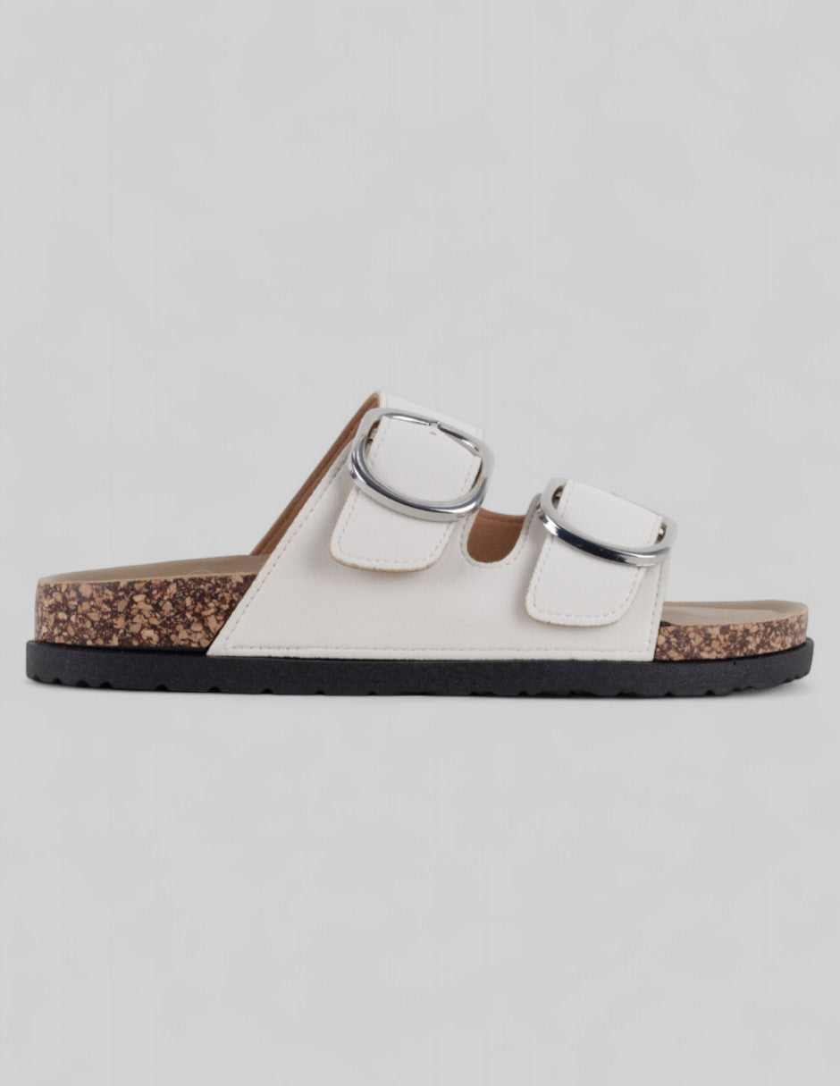 Sandalias de piso Birt en Gamuza sintética – Beige