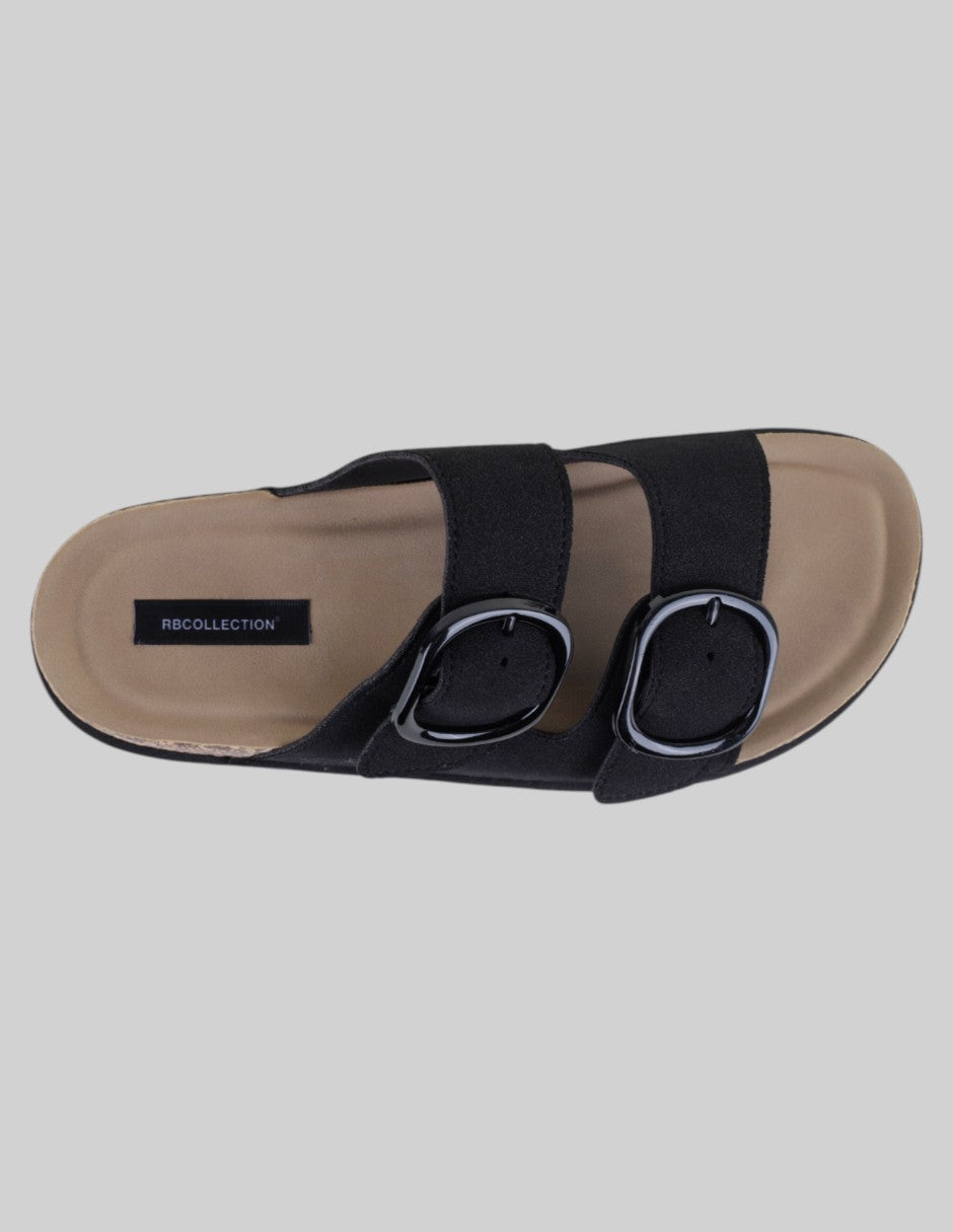 Sandalias de piso Birt en Gamuza – Negro