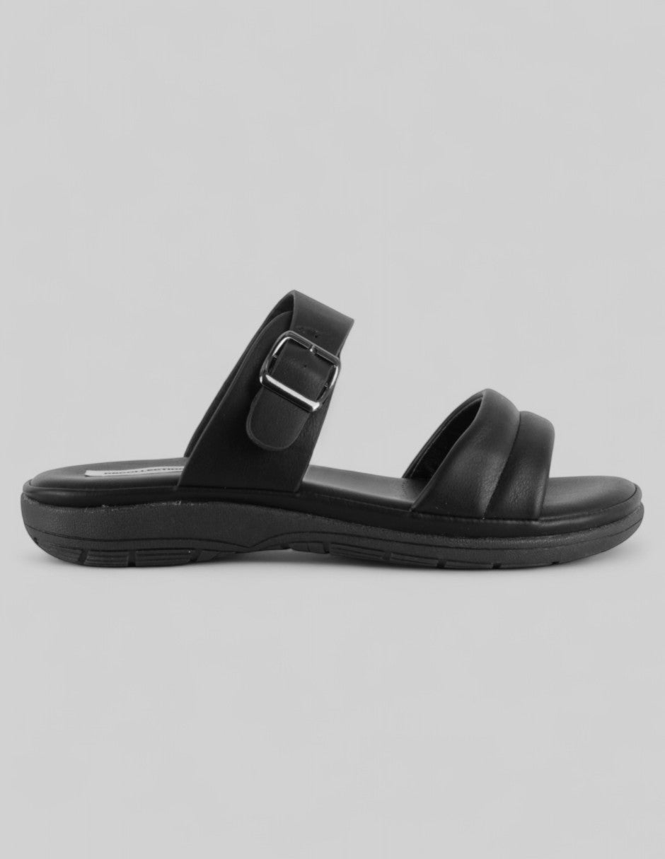 Sandalias de piso Steps en Piel vegana – Negro