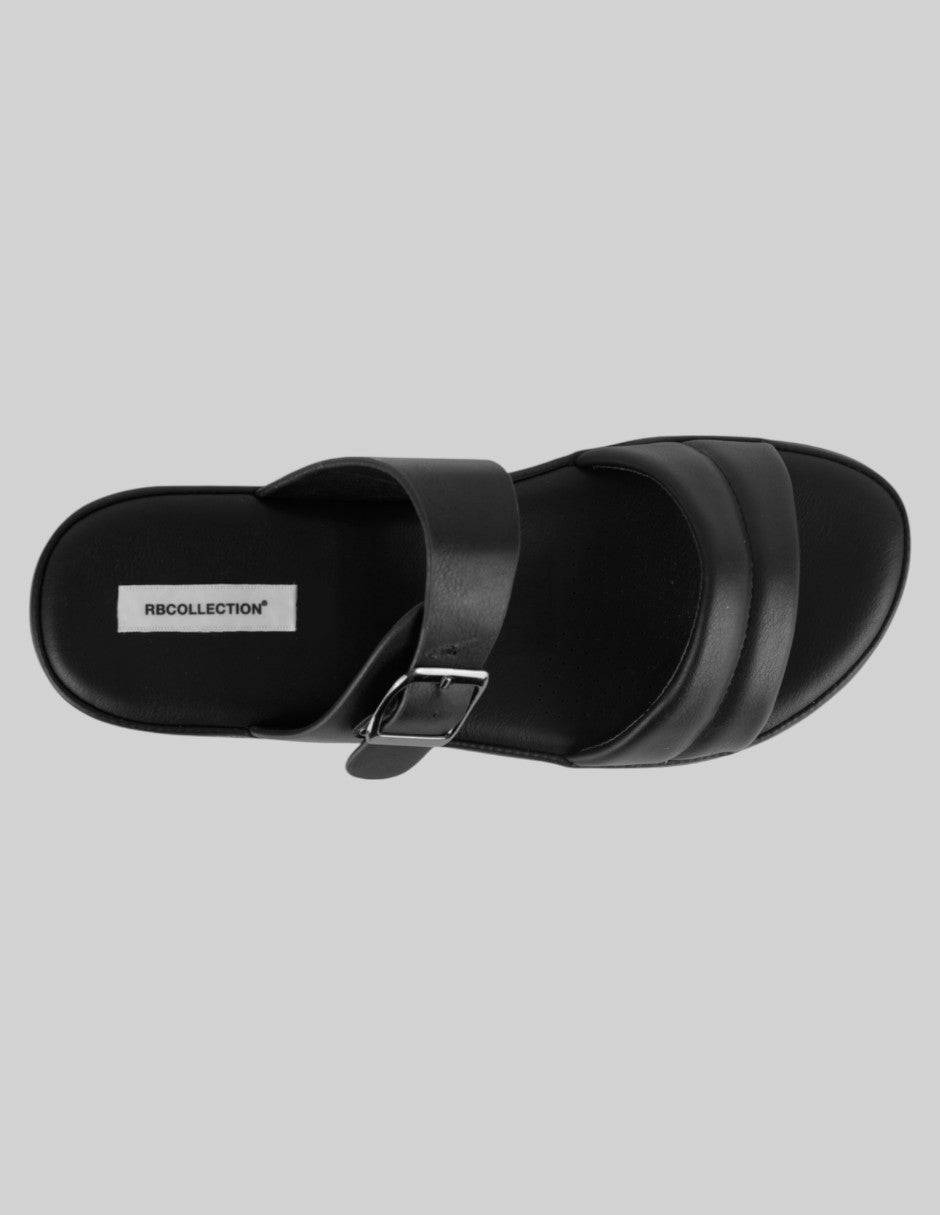 Sandalias de piso Steps en Piel vegana – Negro