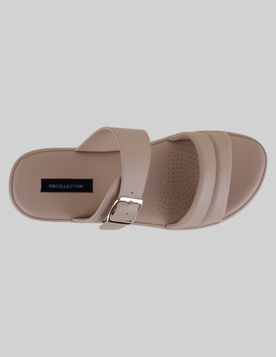 Sandalias de piso Steps en Piel vegana – Beige
