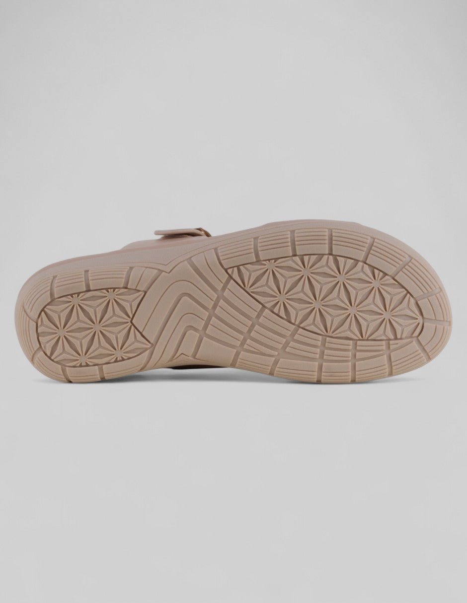 Sandalias de piso Steps en Piel vegana – Beige