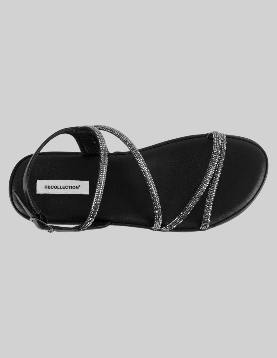 Sandalias de piso Steps en Piel vegana – Negro