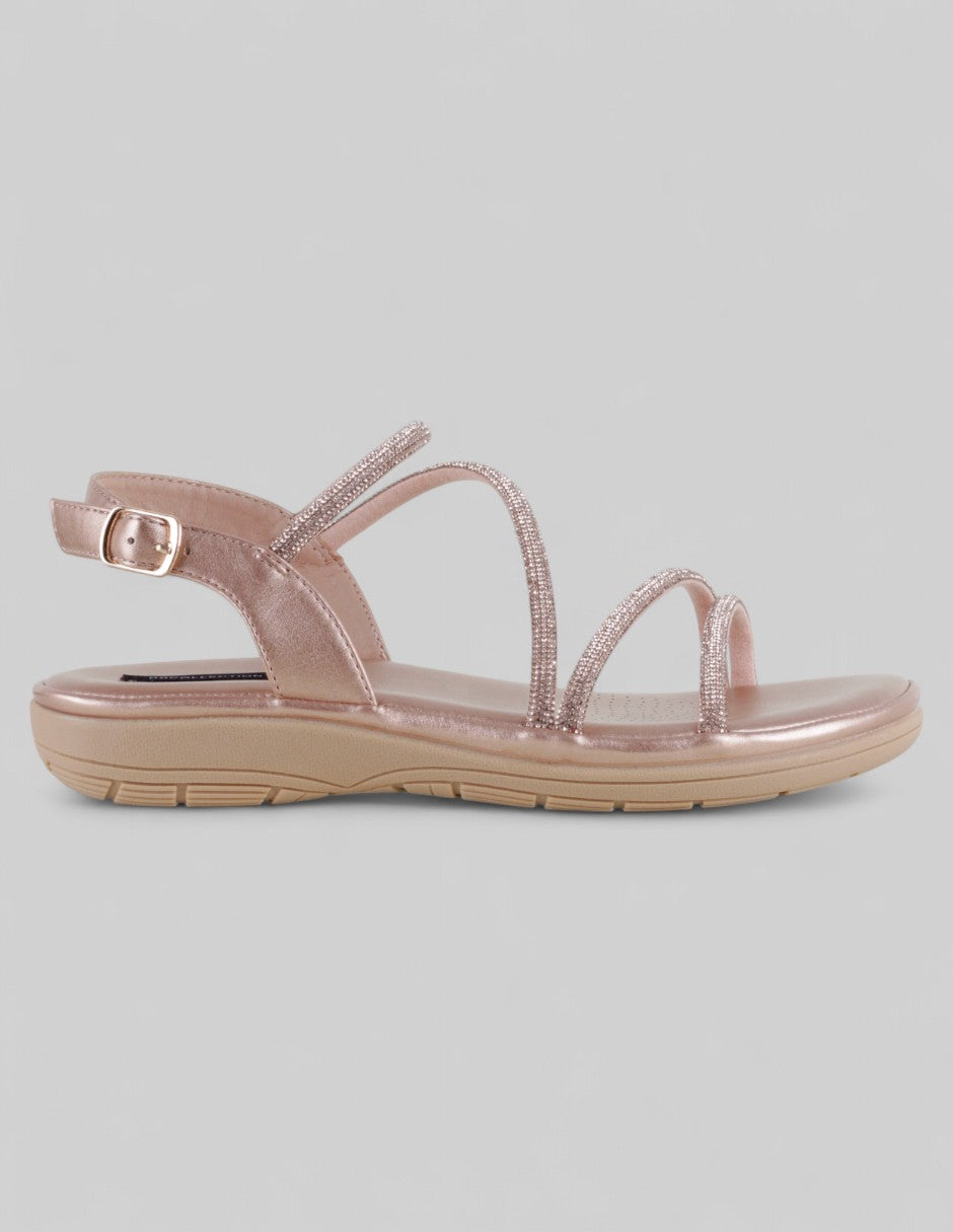 Sandalias de piso Steps en Piel vegana – Dorado