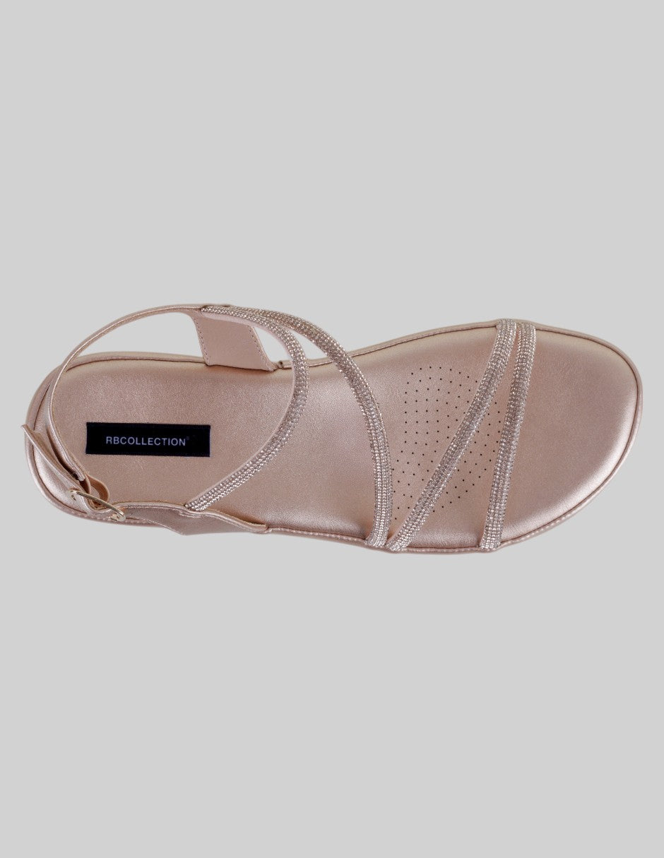 Sandalias de piso Steps en Piel vegana – Dorado