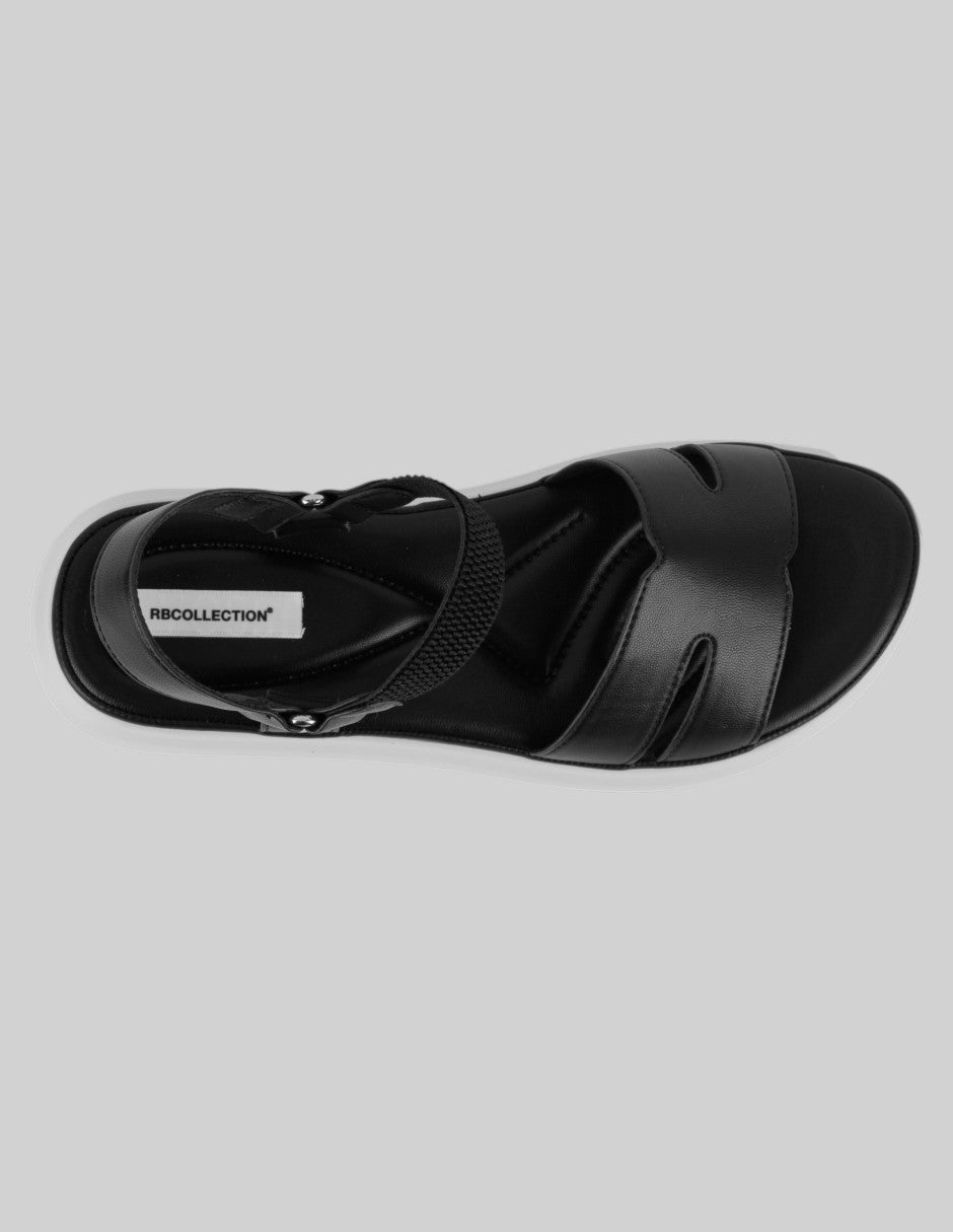 Sandalias con plataforma Steps en Piel vegana – Negro