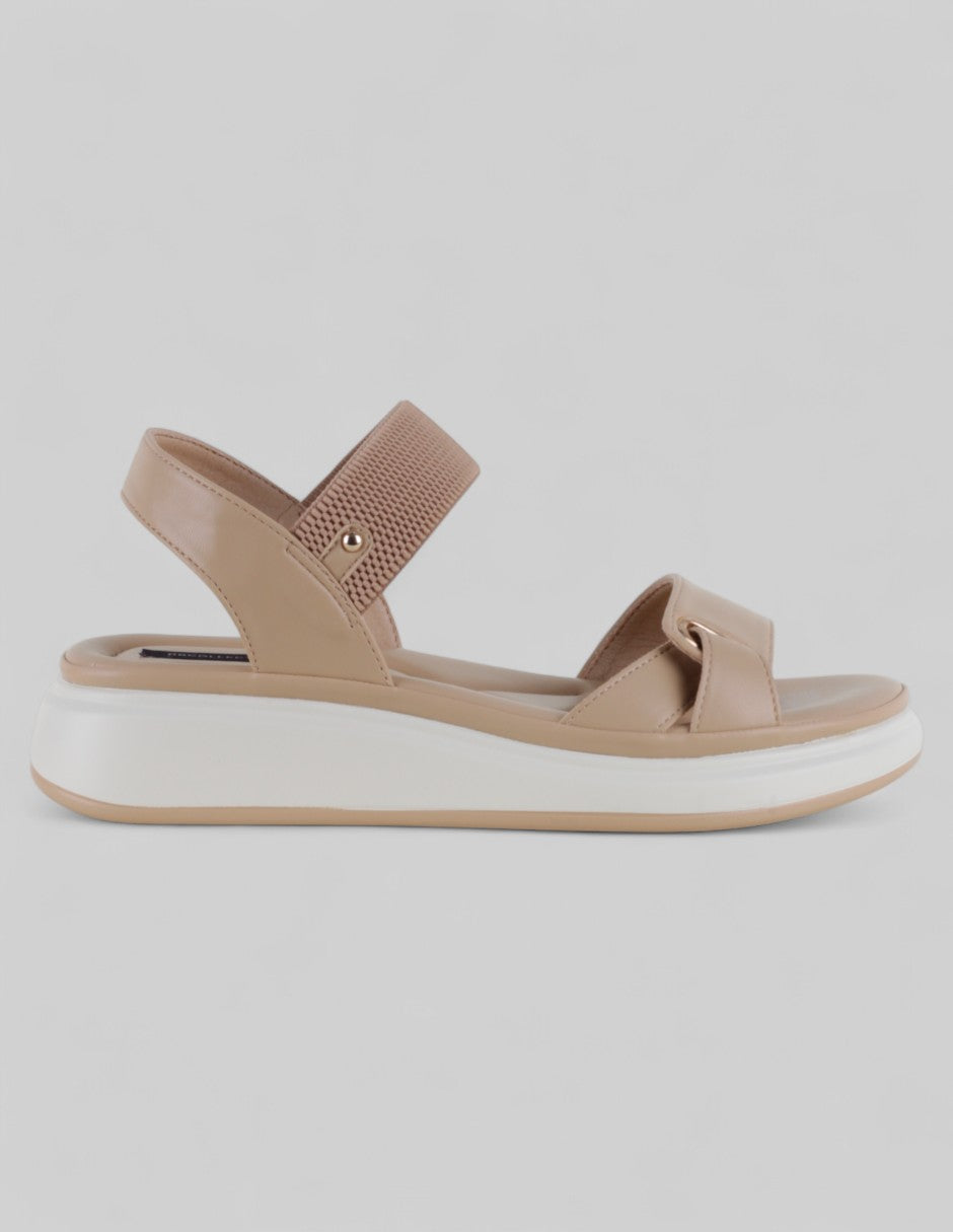 Sandalias con plataforma Steps en Piel vegana – Beige