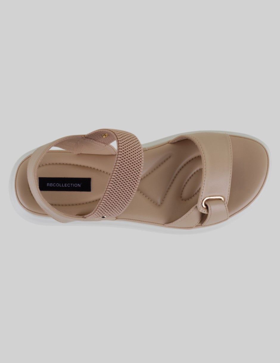 Sandalias con plataforma Steps en Piel vegana – Beige