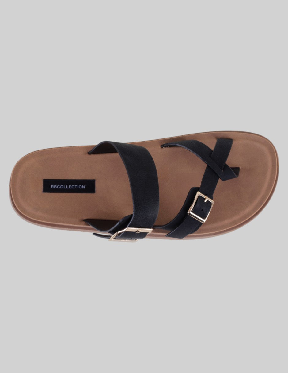 Sandalias de piso Steps en Piel vegana – Negro