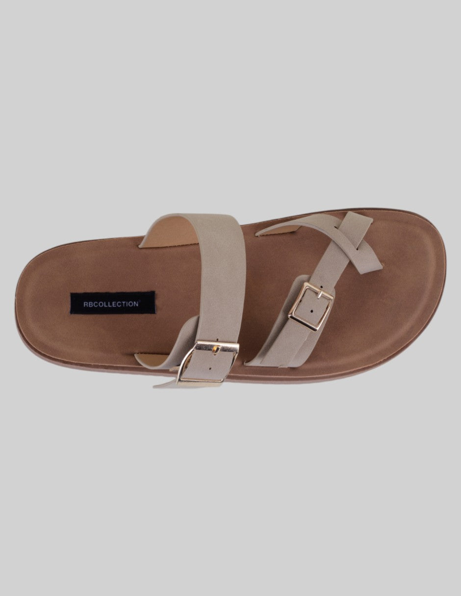 Sandalias de piso Steps en Piel vegana – Beige