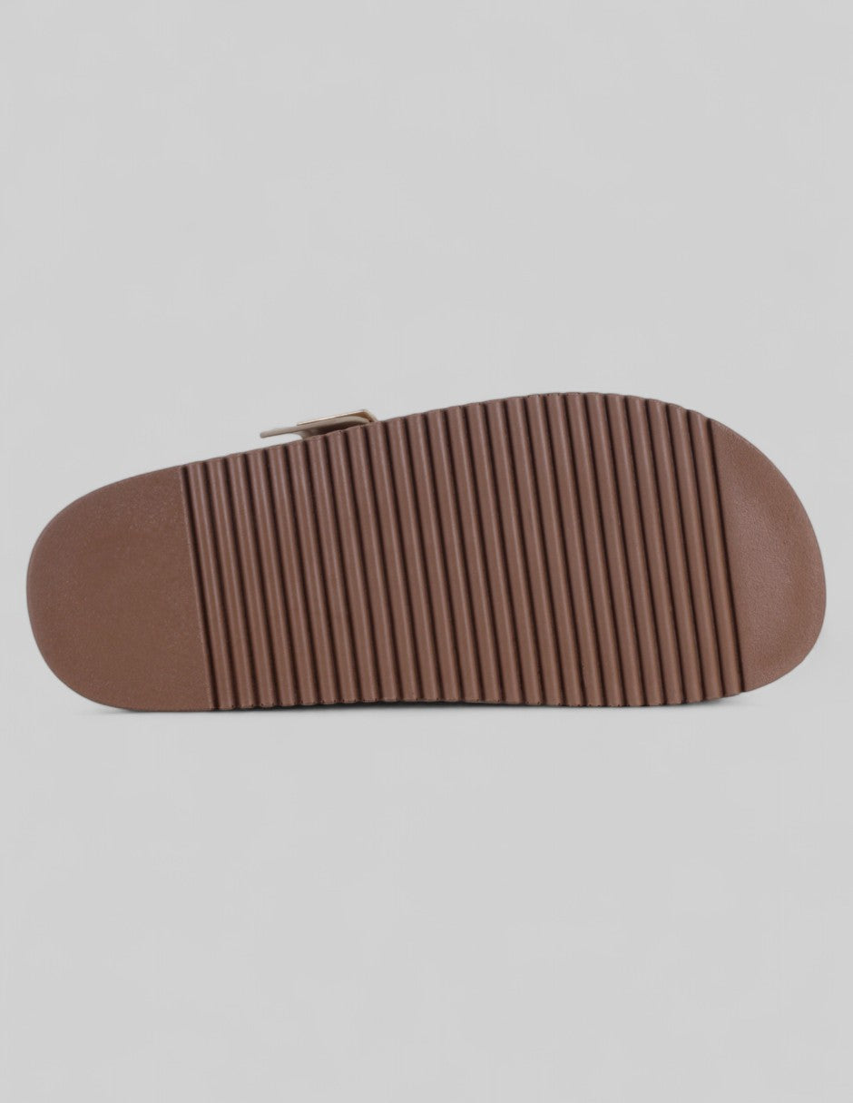 Sandalias de piso Steps en Piel vegana – Beige