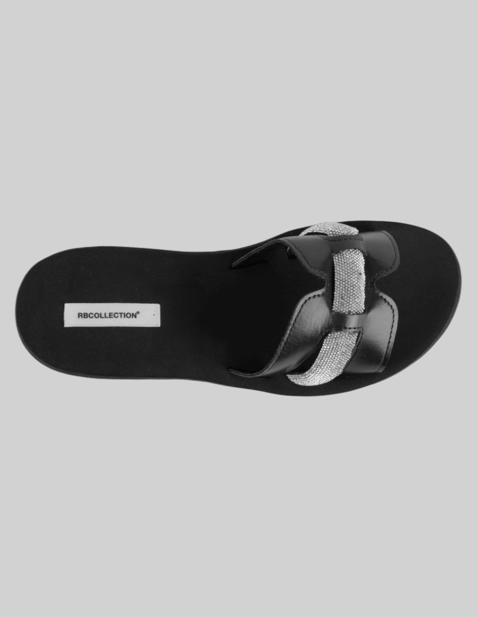Sandalias de piso Steps en Piel vegana – Negro