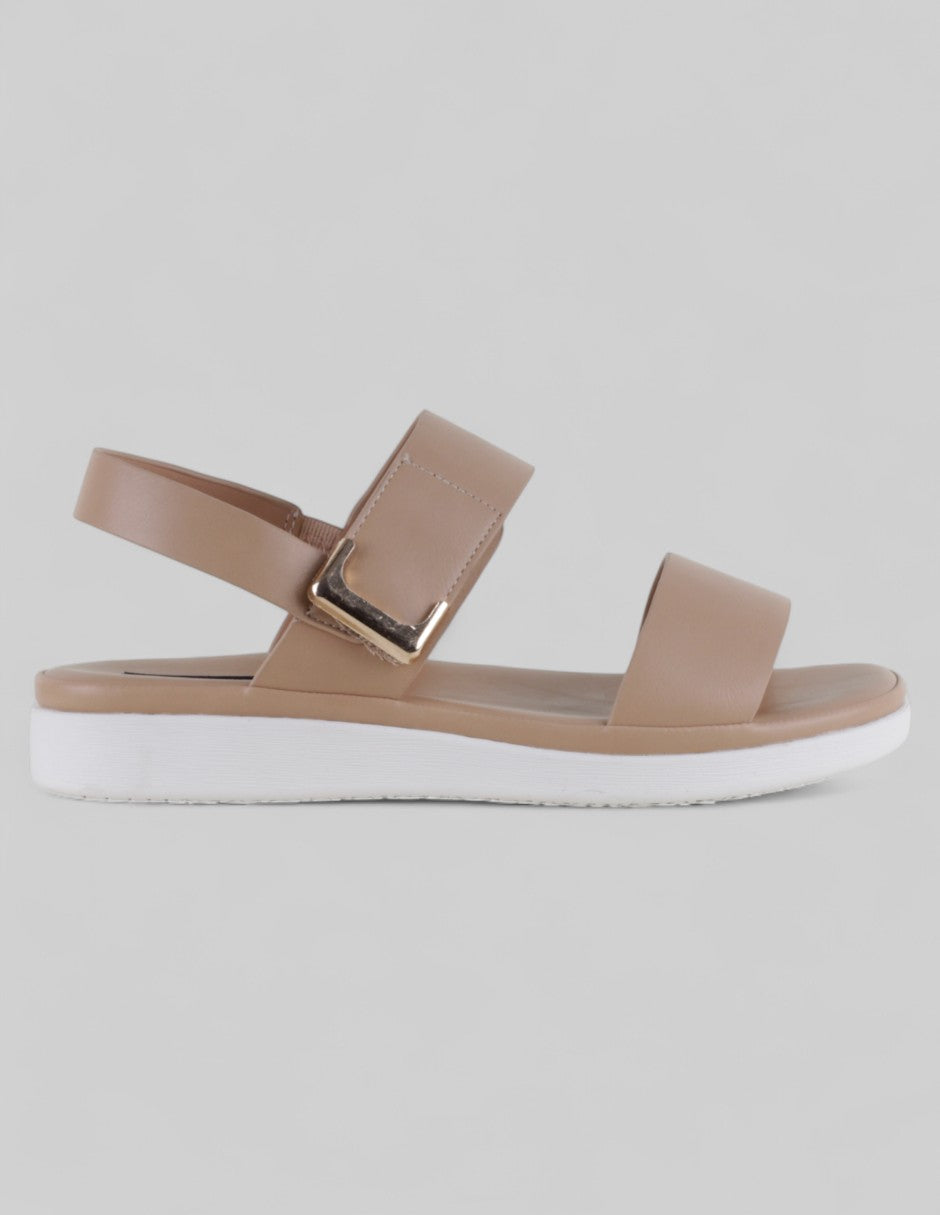 Sandalias de piso Steps en Piel vegana – Beige
