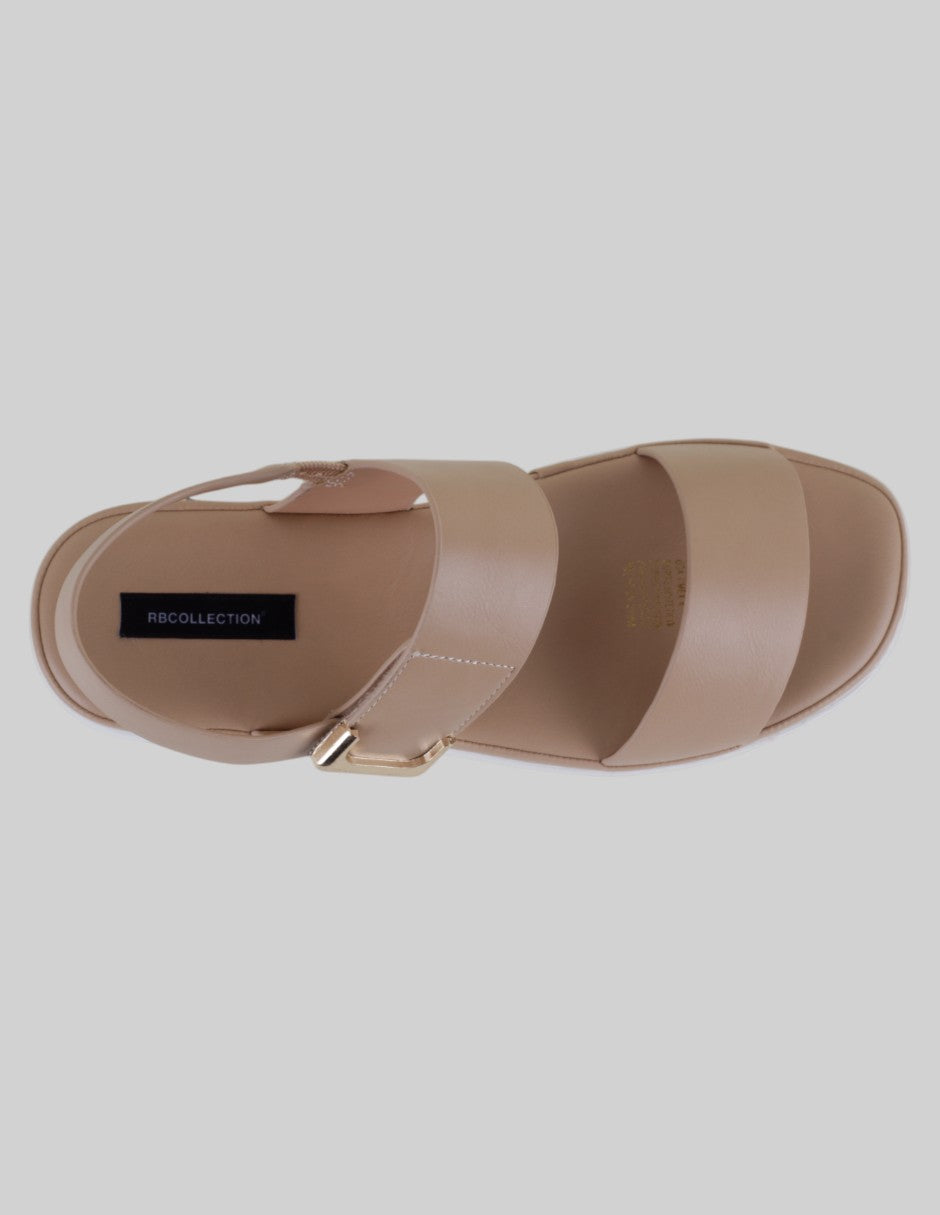 Sandalias de piso Steps en Piel vegana – Beige