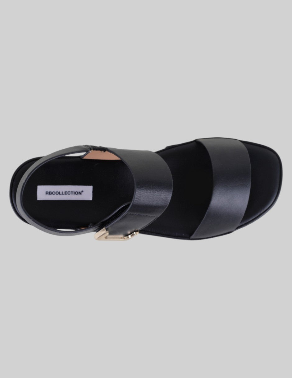 Sandalias de piso Steps en Piel vegana – Negro