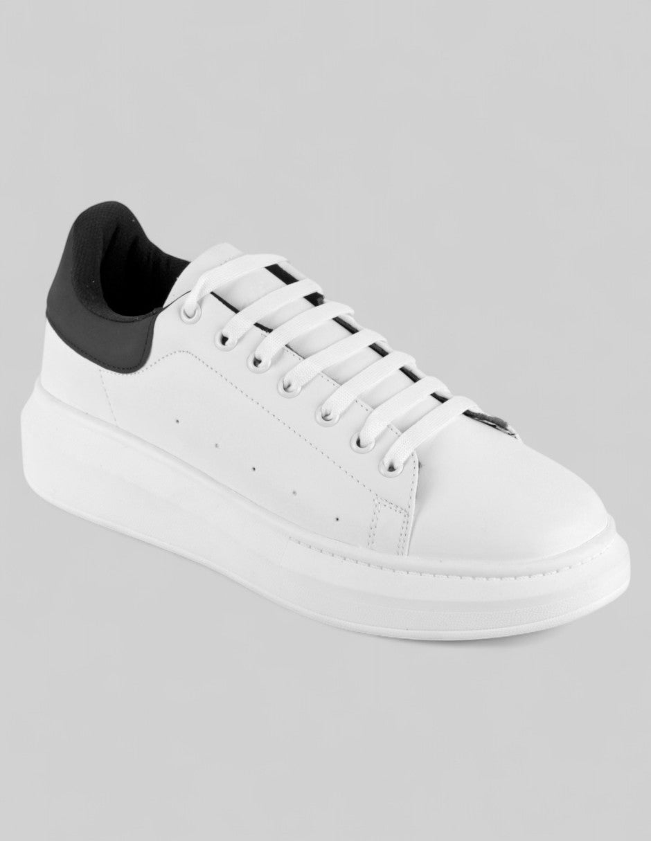 Tenis con cordones Exterior Piel vegana Color Blanco Para Hombre De RBCOLLECTION