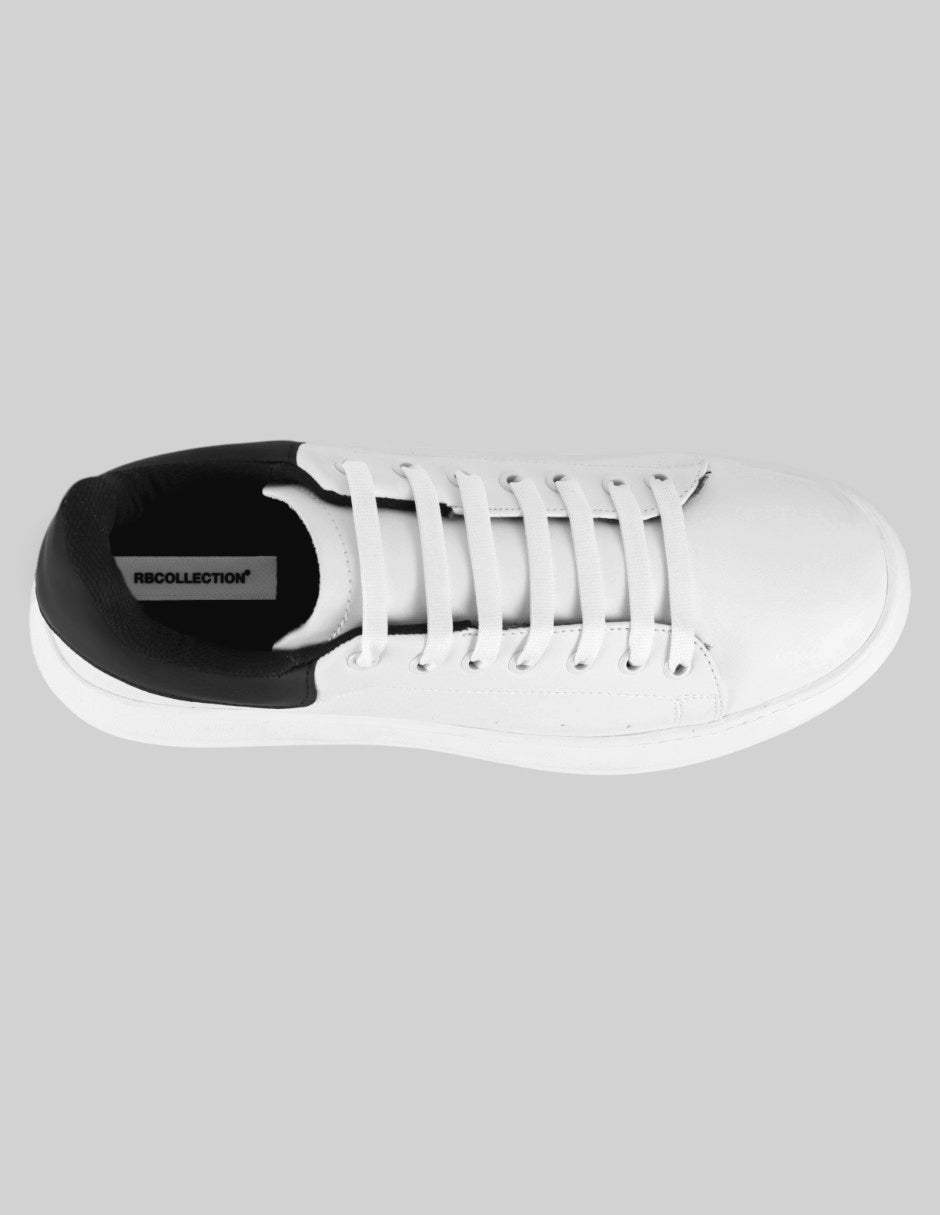 Tenis con cordones Highline en Piel vegana – Blanco
