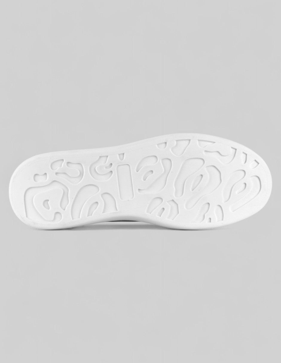 Tenis con cordones Highline en Piel vegana – Blanco