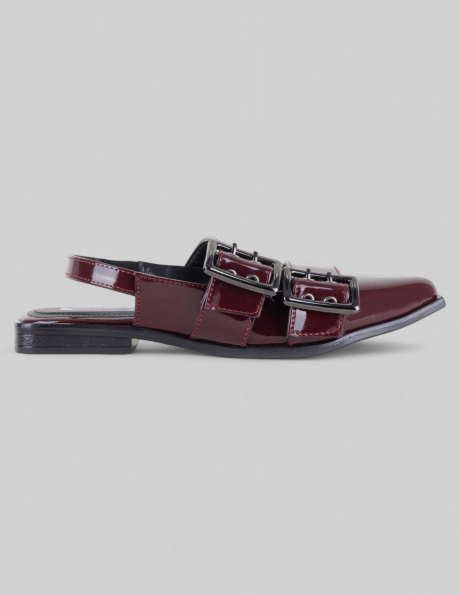 Flats puntales Branka en Charol – Rojo