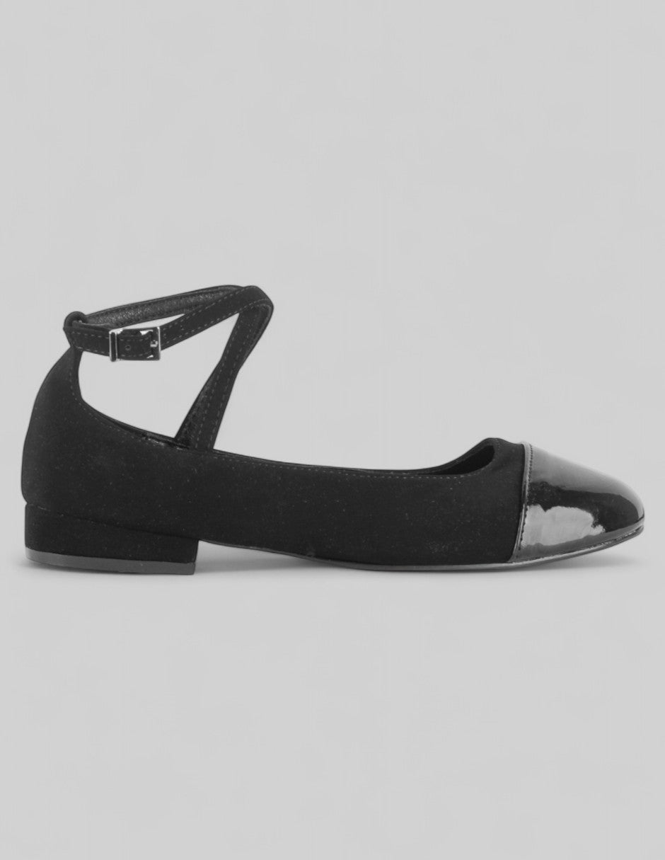 Flats clásicas Classy en Gamuza sintética – Negro