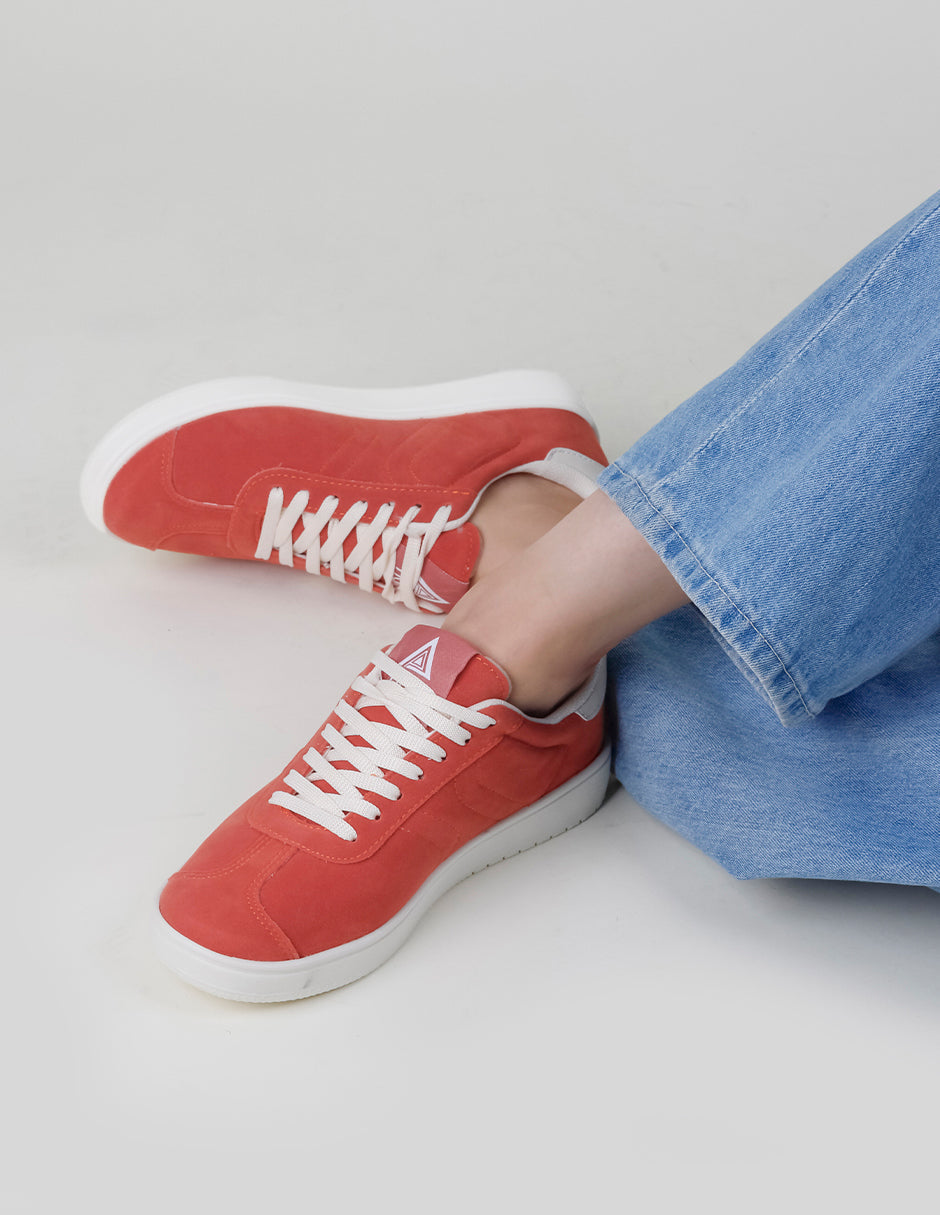 Tenis con cordones  High Line en Textil – Naranja