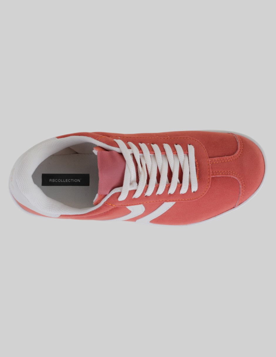 Tenis con cordones  High Line en Textil – Naranja