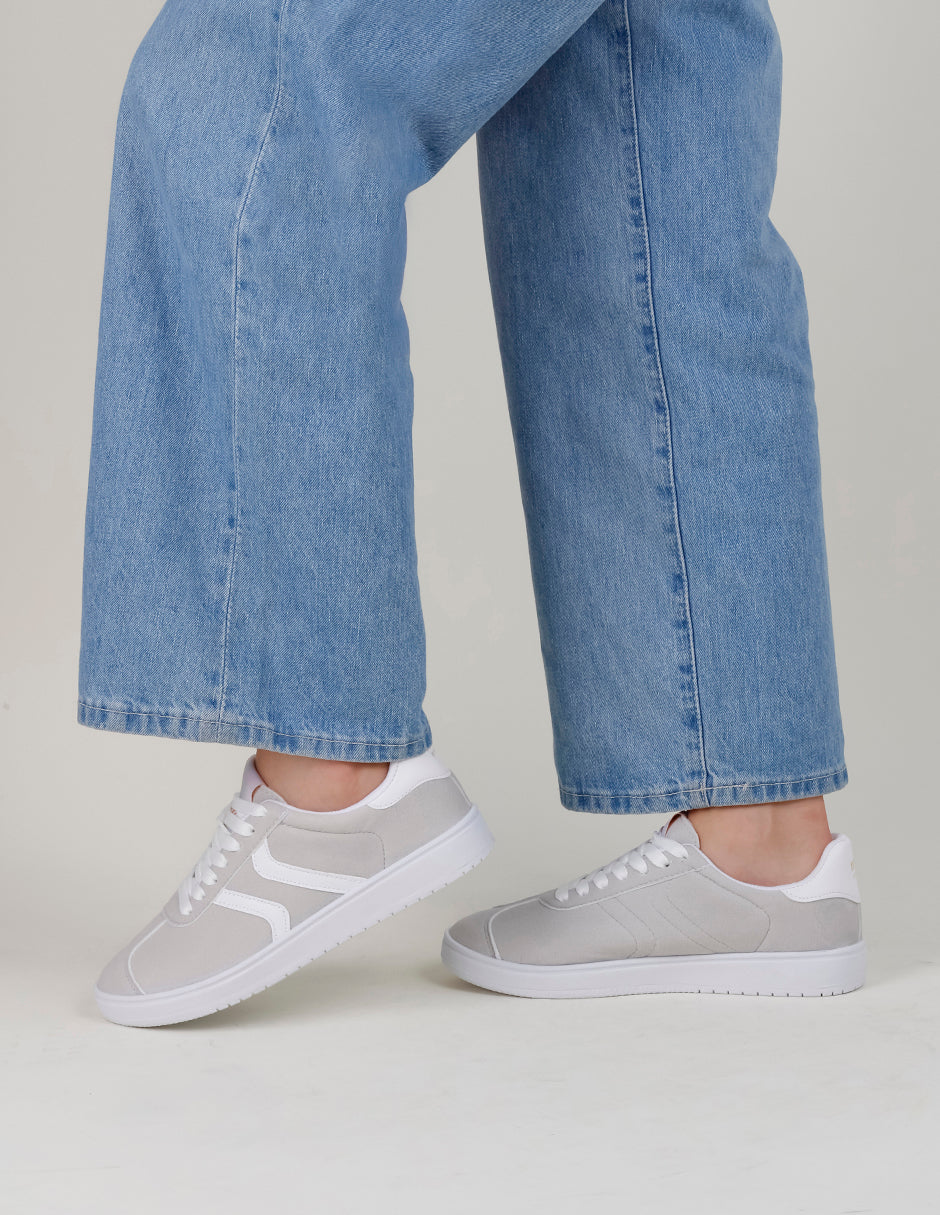 Tenis con cordones  High Line en Textil – Gris