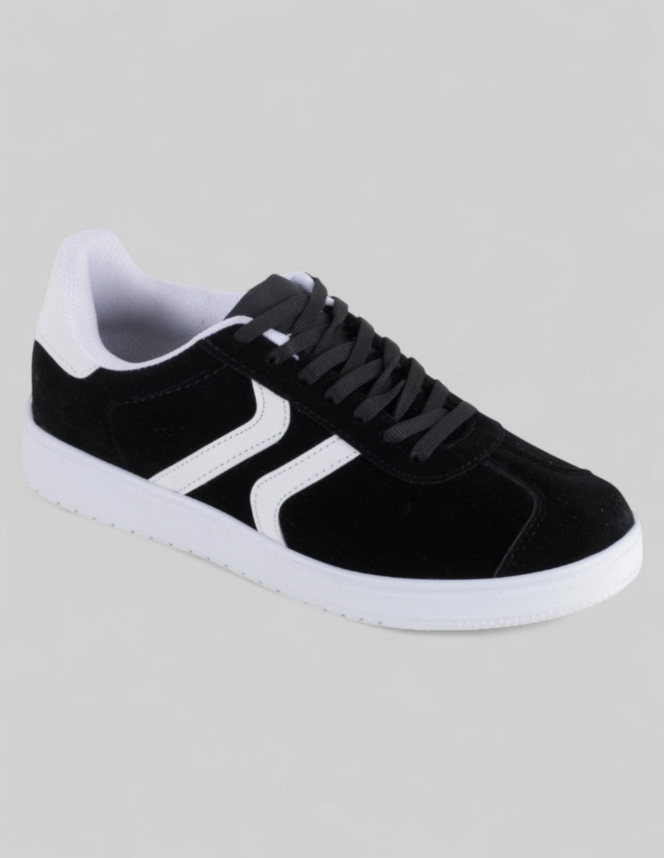 Tenis con cordones Exterior Textil Color Negro Para Mujer De RBCOLLECTION