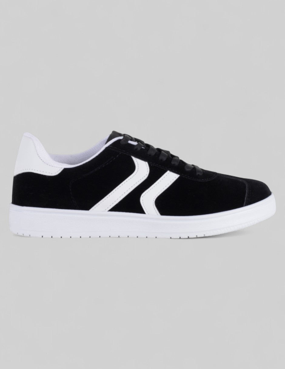 Tenis con cordones  High Line en Textil – Negro