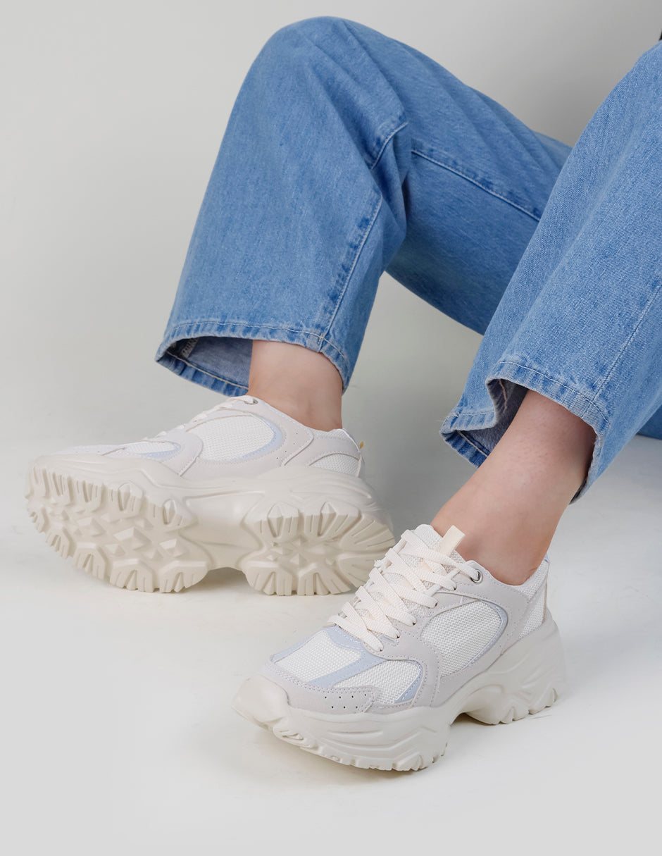 Tenis tipo deportivo   High Line en Textil – Beige