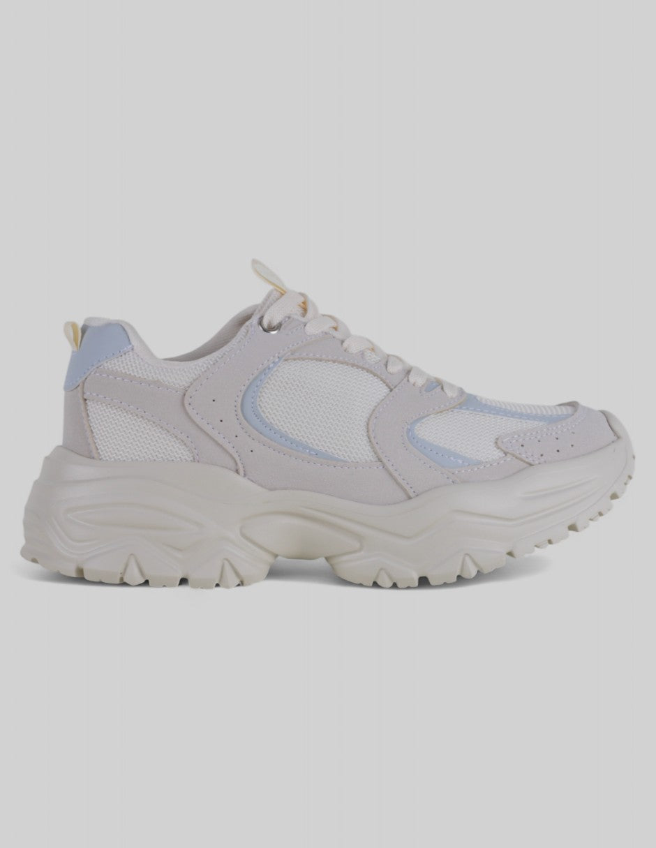 Tenis tipo deportivo   High Line en Textil – Beige