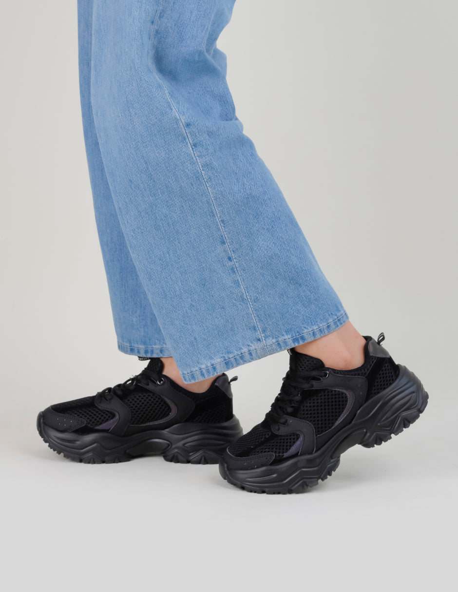 Tenis tipo deportivo  High Line en Textil – Negro