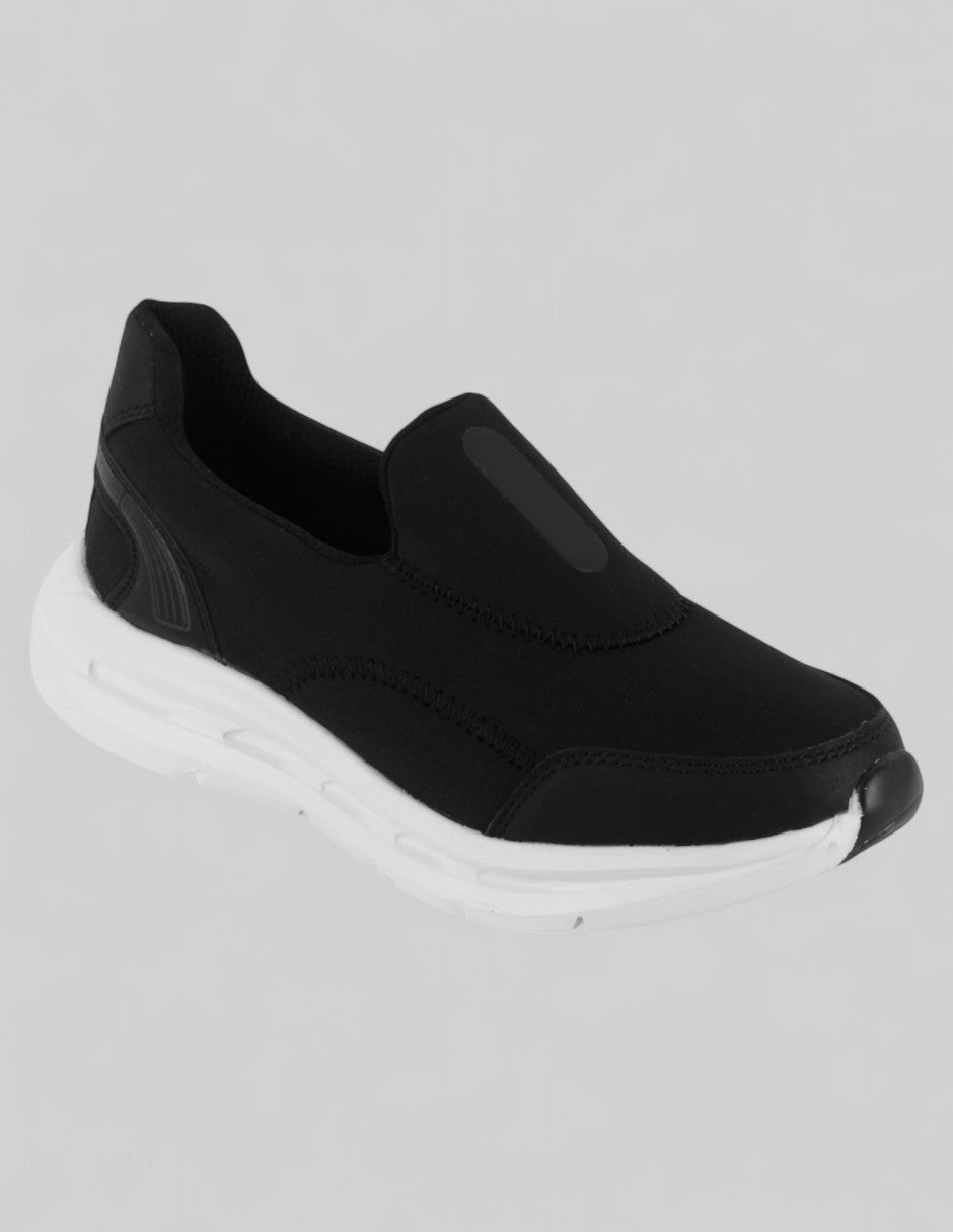 Tenis sin cordones  Comfort en Textil – Negro