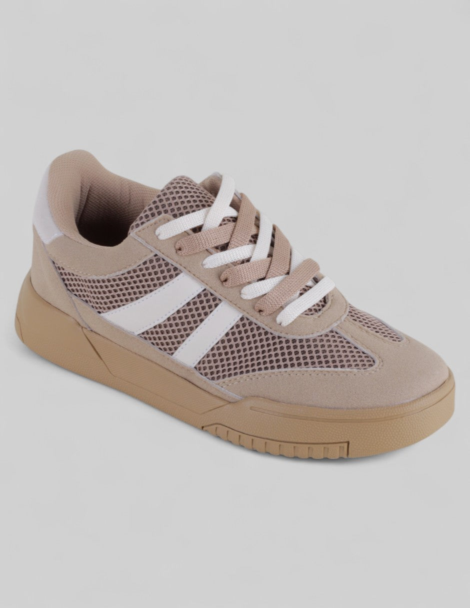 Tenis con cordones Exterior Textil Color Café Para Mujer De RBCOLLECTION