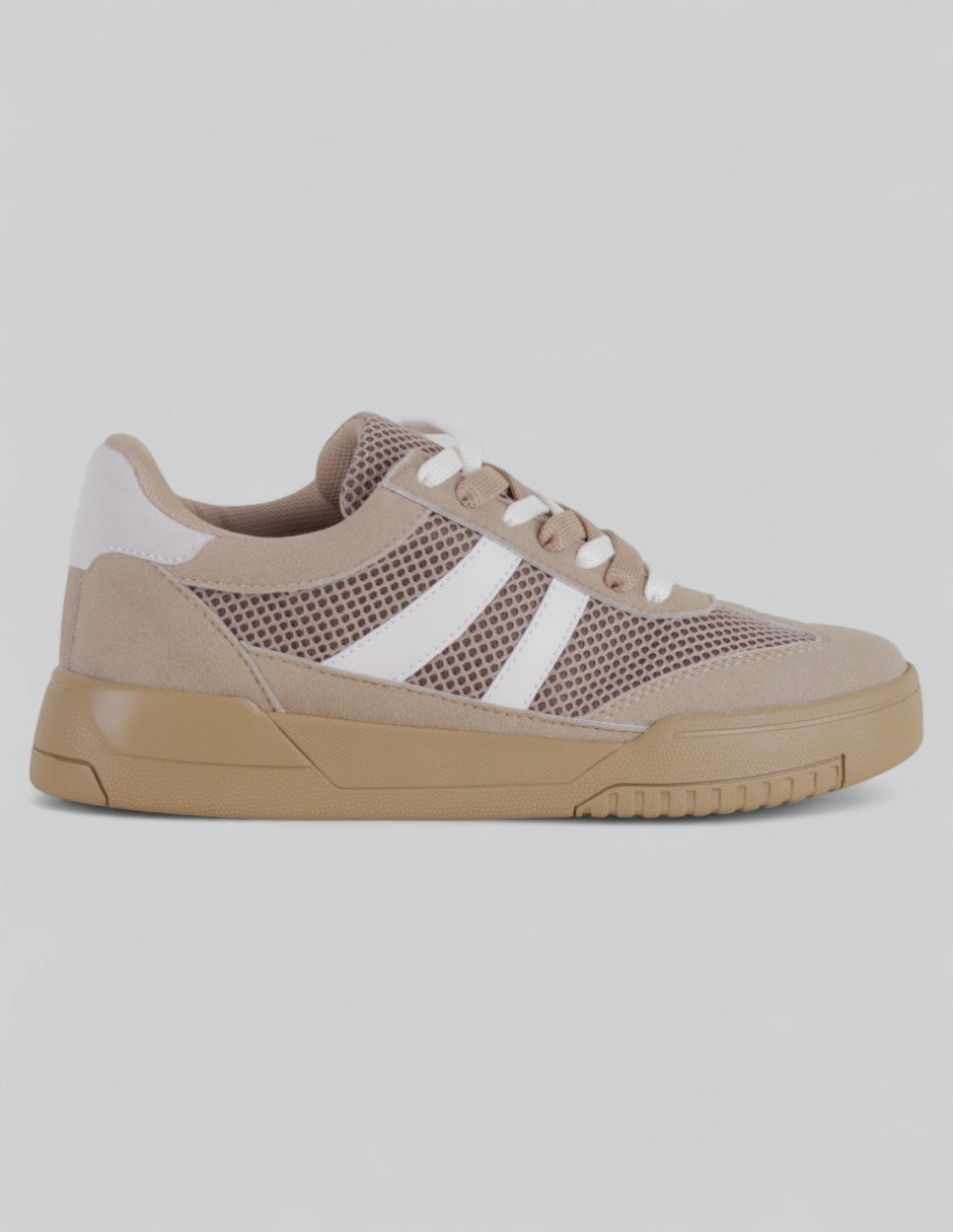 Tenis con cordones  High Line en Textil – Café