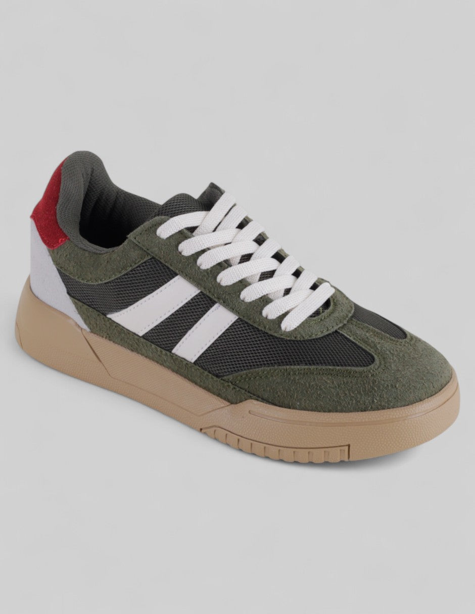 Tenis con cordones Exterior Textil Color Verde Para Mujer De RBCOLLECTION