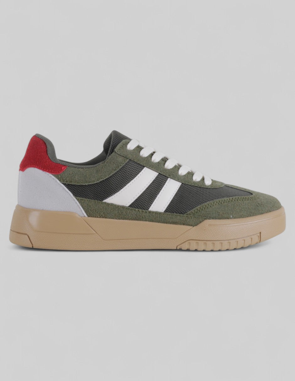 Tenis con cordones  High Line en Textil – Verde
