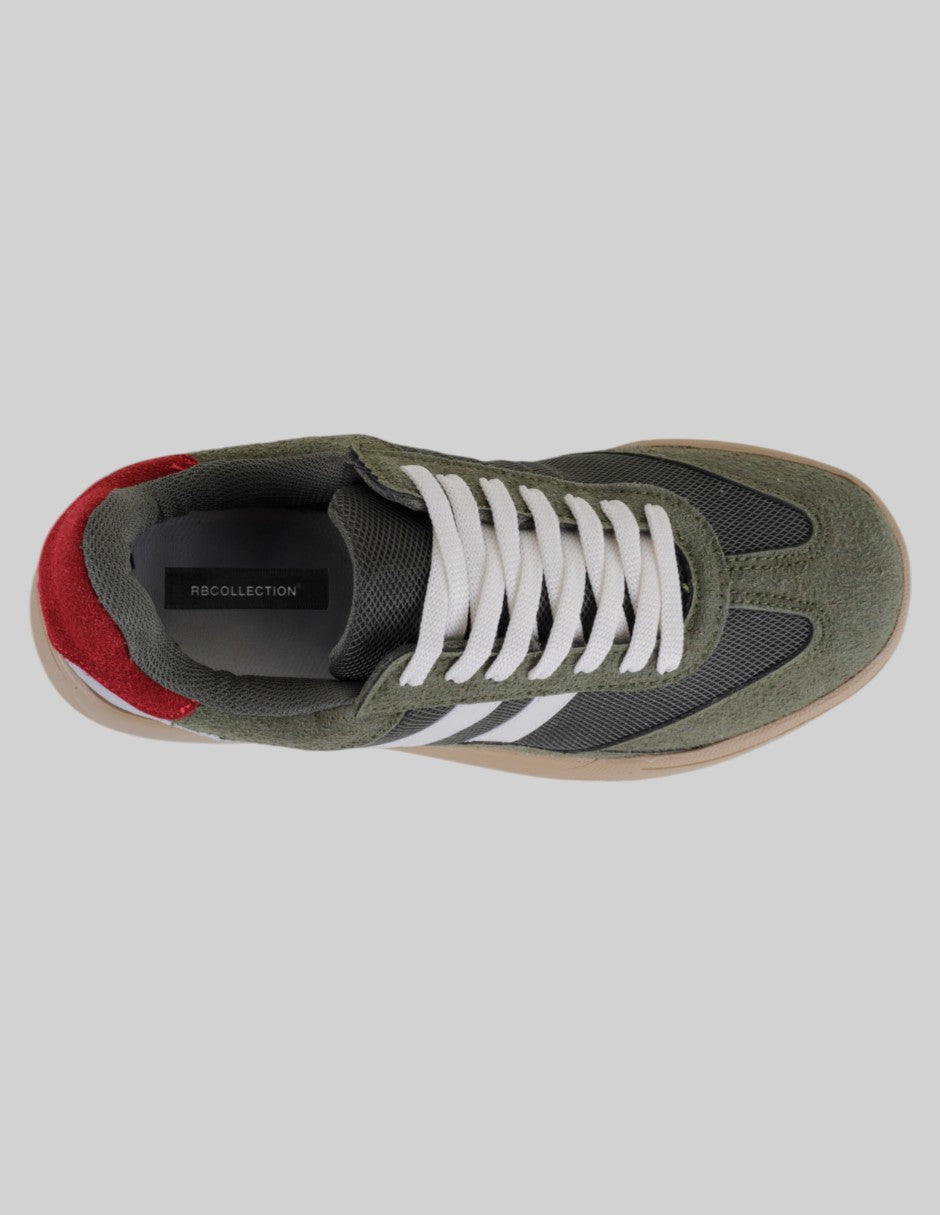 Tenis con cordones  High Line en Textil – Verde