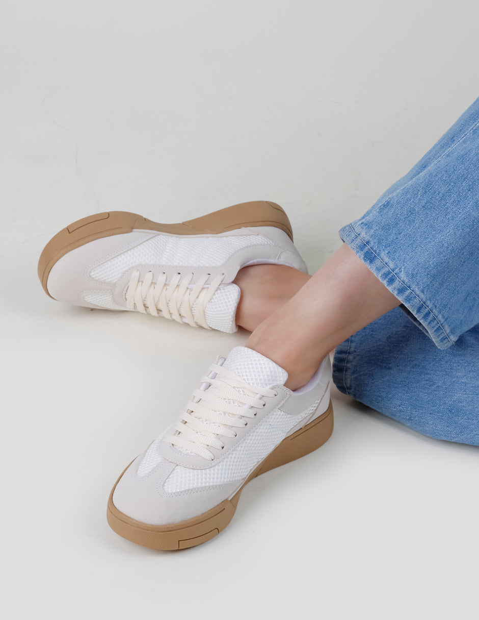 Tenis con cordones  High Line en Textil – Beige