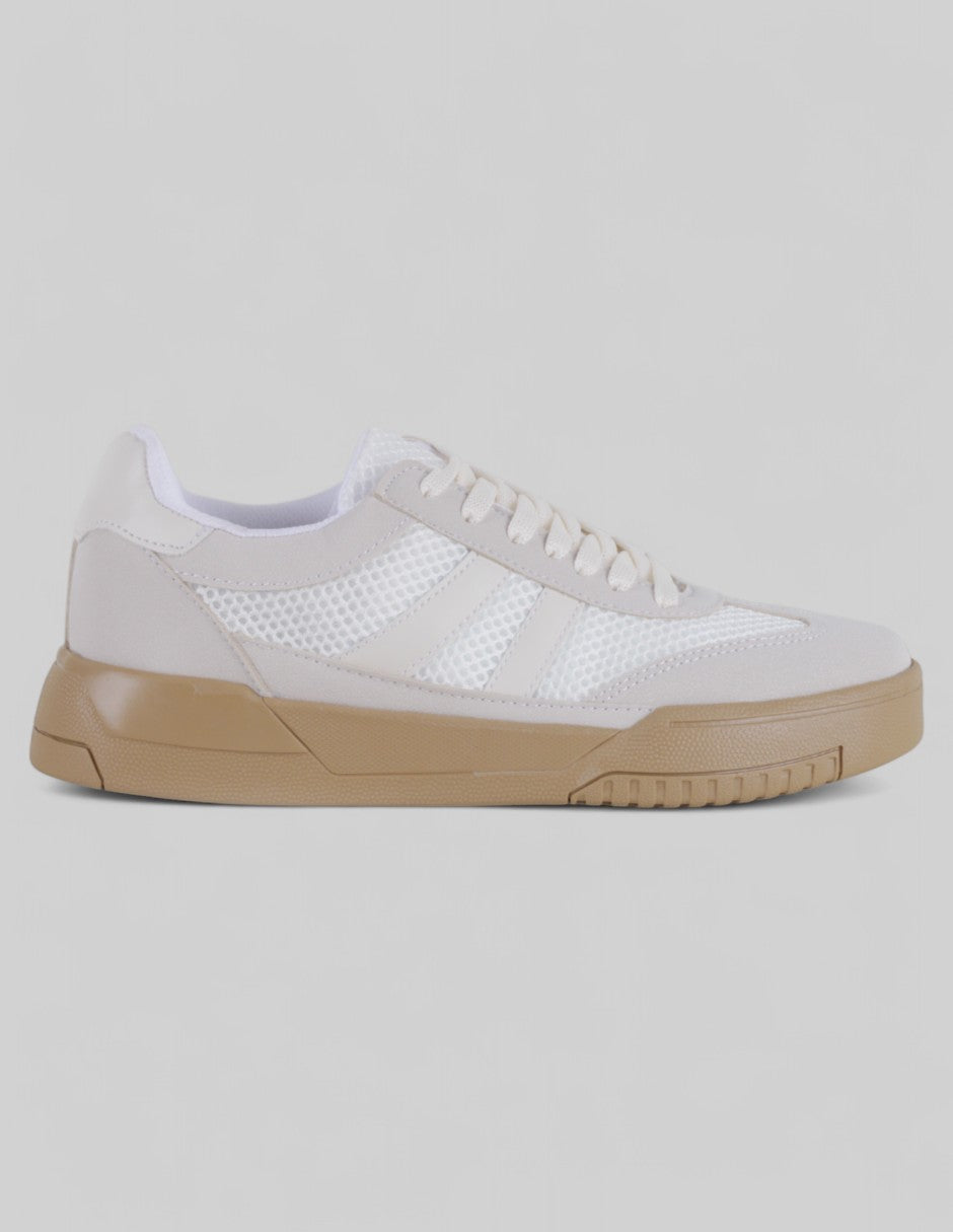 Tenis con cordones  High Line en Textil – Beige