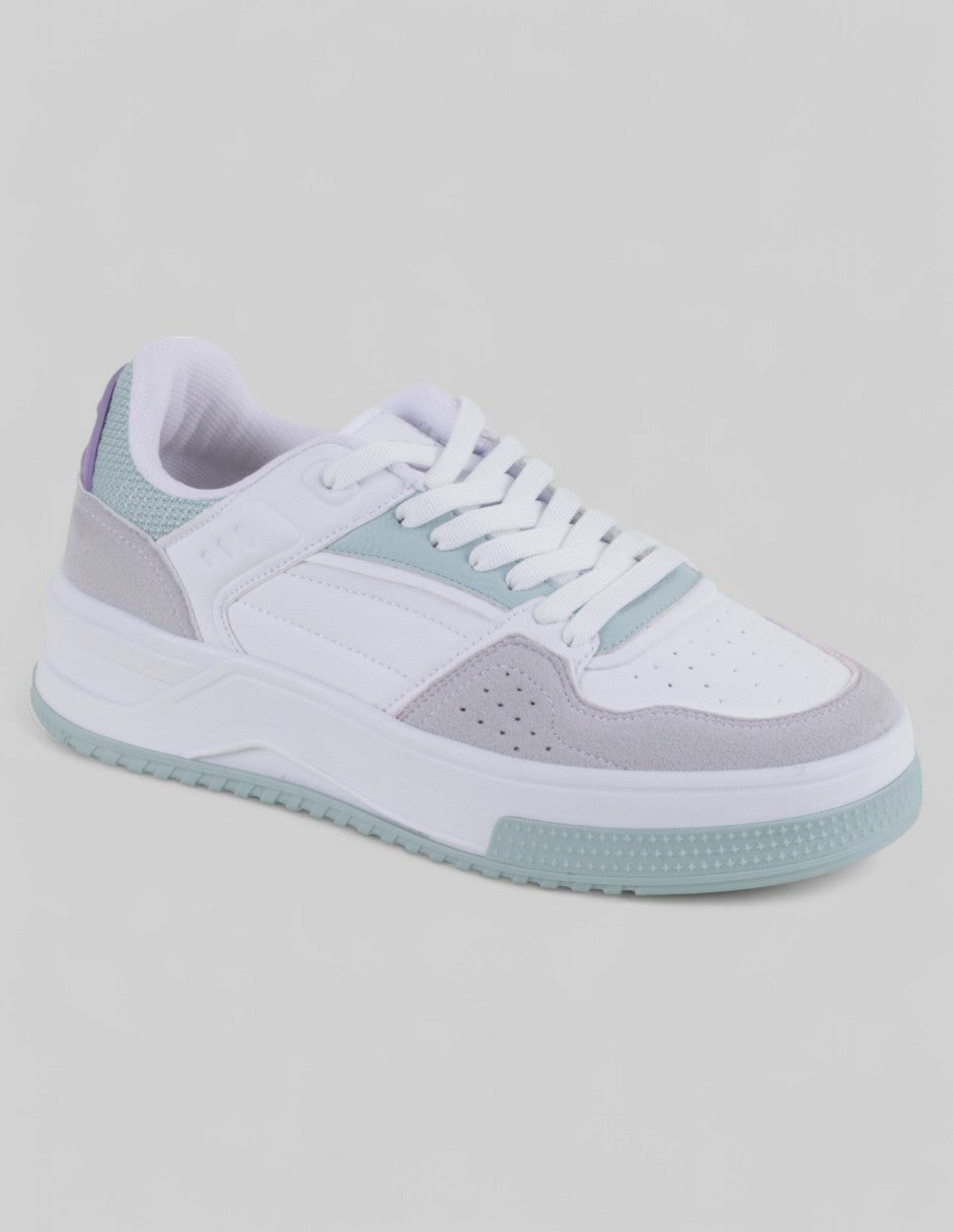 Tenis con cordones Exterior Piel vegana Color Multicolor Para Mujer De RBCOLLECTION