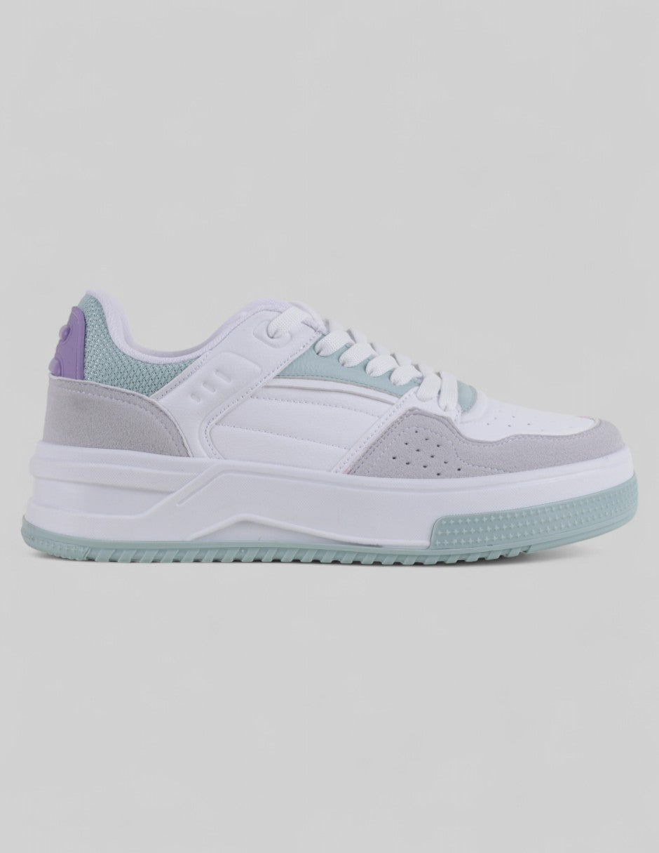 Tenis con cordones  TRX en Piel vegana – Multicolor