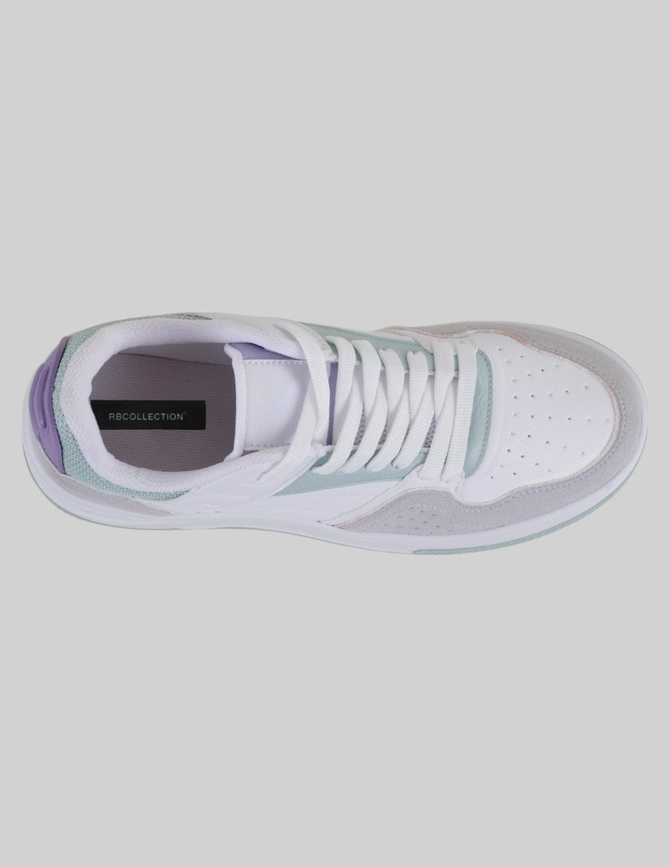Tenis con cordones  TRX en Piel vegana – Multicolor