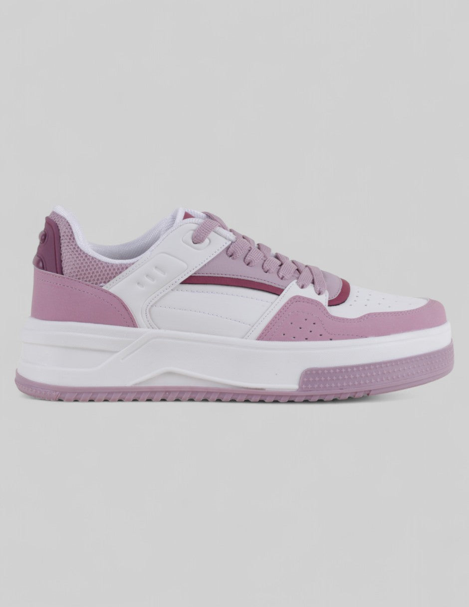 Tenis con cordones  TRX en Piel vegana – Morado